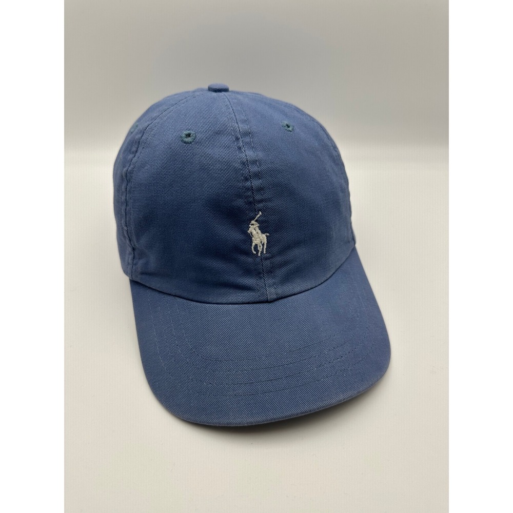 Vintage 90s Polo by Ralph Lauren Hat Made in USA Blue Chino Strapback Cap POLO